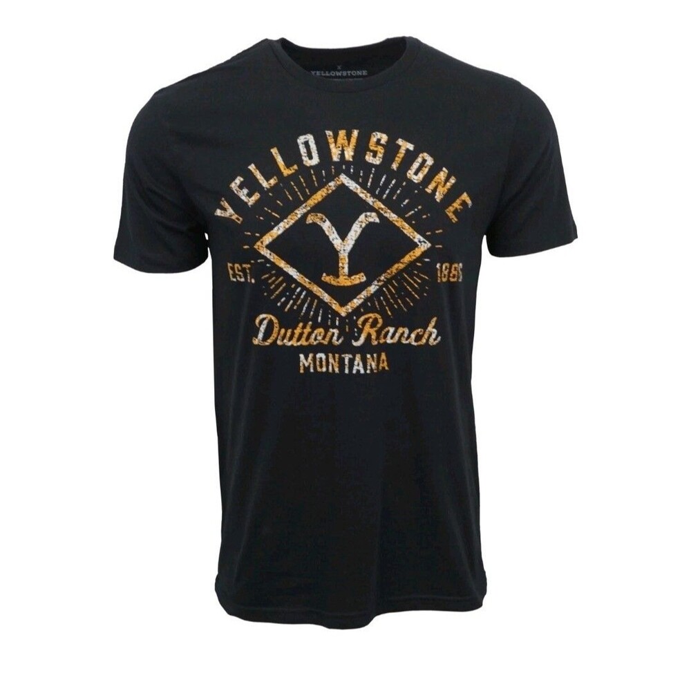 YELLOWSTONE EST 1886 DUTTON RANCH MONTANA OFFICIAL LICENSE T SHIRT Size Large